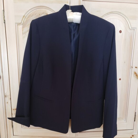 Nine West Open Front Blazer, Navy, Size Large - Picture 7 of 7